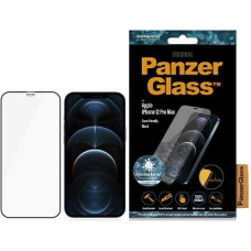 Panzerglass E2E Super+ Microfracture antibacterial tempered glass for iPhone 12 Pro Max - with black frame