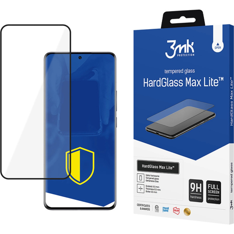 3Mk Protection Tempered glass 3mk HardGlass Max Lite Black for Xiaomi Redmi Note 13 Pro 4G/5G