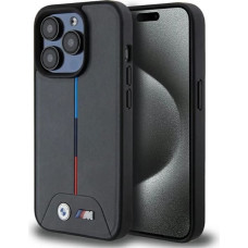 BMW M Quilted Tricolor MagSafe case for iPhone 15 Pro - gray