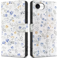 Tech-Protect Wallet Case for iPhone 16e - Daisies with Leaves