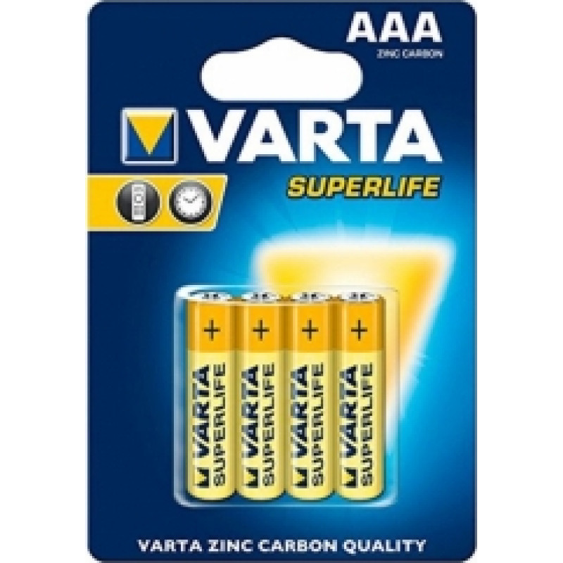 Varta Baterijas Varta AAA SuperLife Zinc Carbon 4 Pack