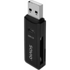 Savio Karšu lasītājs Savio USB 2.0 SD Black