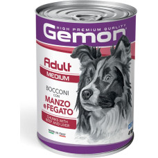 Gemon Dog chunkies Adult MEDIUM with beef & liver 0.415 kg - konservi suņiem