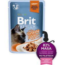 Brit Premium Cat Delicate Fillets in Gravy with Turkey 85 g konservi kaķiem