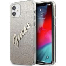 Guess GUHCP12SPCUGLSGO iPhone 12 mini 5.4" gold/gold hardcase Glitter Gradient Script