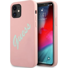 Guess GUHCP12SLSVSPG iPhone 12 mini 5.4" rose green/green pink hardcase Silicone Vintage