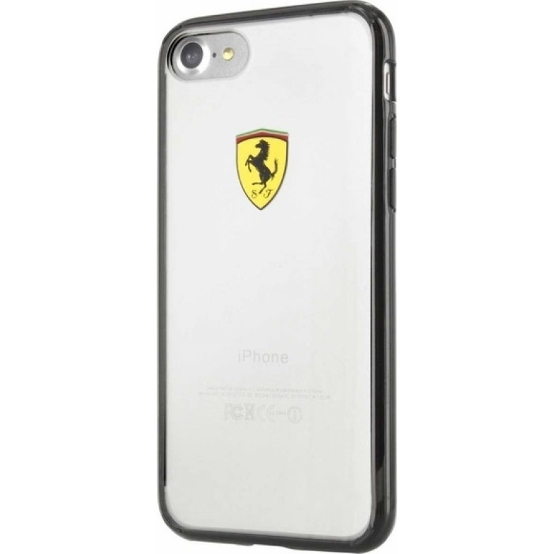 Ferrari Hardcase FEHCP7BK iPhone 7/8/SE 2020 / SE 2022 black/transparent Racing Shield