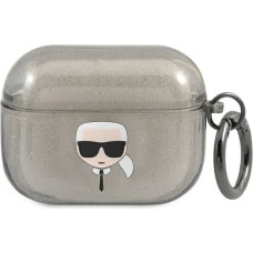 Karl Lagerfeld KLAPUKHGK AirPods Pro cover czarny/black Glitter Karl`s Head