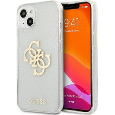 Guess GUHCP13SPCUGL4GTR iPhone 13 mini 5.4" transparent hard case Glitter 4G Big Logo