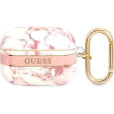 Guess GUAPHCHMAP AirPods Pro cover pink/pink Marble Strap Collection