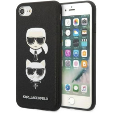 Karl Lagerfeld KLHCI8SAKICKCBK iPhone 7/8 / SE 2020 / SE 2022 black/black hardcase Saffiano Karl&Choupette Head