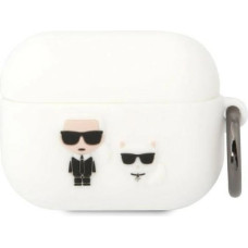 Karl Lagerfeld KLACAPSILKCW AirPods Pro cover white/white Silicone Karl & Choupette