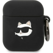 Karl Lagerfeld KLA2RUNCHK AirPods 1/2 cover black/black Silicone Choupette Head 3D