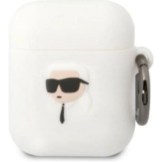 Karl Lagerfeld KLA2RUNIKH AirPods 1/2 cover white/white Silicone Karl Head 3D