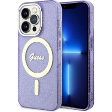 Guess GUHMP14XHCMCGU iPhone 14 Pro Max 6.7" purple/purple hardcase Glitter Gold MagSafe