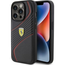 Ferrari Twist Metal Logo case for iPhone 15 Pro - black