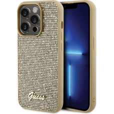 Guess Disco Metal Script case for iPhone 15 Pro - gold