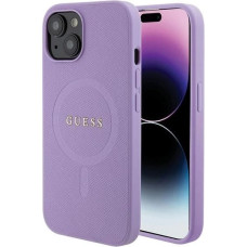 Guess Saffiano MagSafe case for iPhone 15 Plus - purple