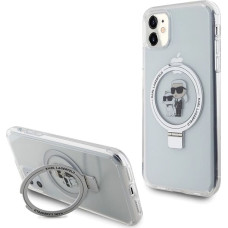 Karl Lagerfeld KLHMN61HMRSKCH iPhone 11 / Xr 6.1" white/white hardcase Ring Stand Karl&Choupette MagSafe