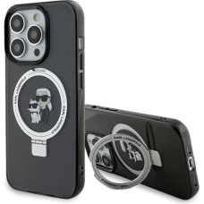 Karl Lagerfeld KLHMP15XHMRSKCK iPhone 15 Pro Max 6.7" black/black hardcase Ring Stand Karl&Choupette MagSafe