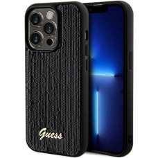 Guess Sequin Script Metal case for iPhone 14 Pro Max - black