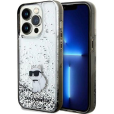 Karl Lagerfeld Liquid Glitter Choupette case for iPhone 14 Pro - transparent