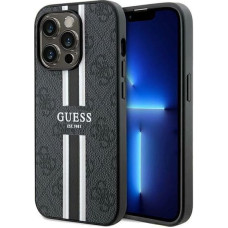 Guess 4G Printed Stripes MagSafe case for iPhone 15 Pro Max - black