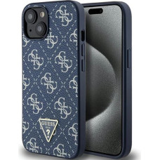 Guess 4G Triangle Metal Logo case for iPhone 15 Plus / 14 Plus - blue