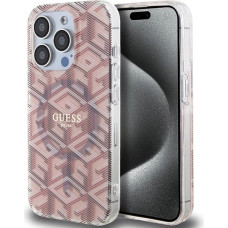 Guess IML GCube MagSafe case for iPhone 15 Pro - pink