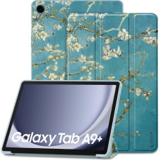 Tech-Protect SmartCase for Samsung Galaxy Tab A9+ 11" X210 / X215 / X216 - blue with sakura flowers