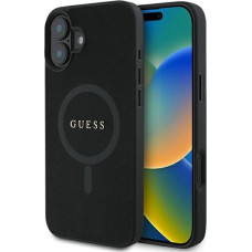 Guess Saffiano Classic Logo MagSafe iPhone 16 Plus Case - Black