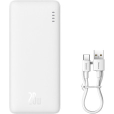 Baseus Airpow 20W 10000mAh Power Bank with Baseus Simple Series USB-A - USB-C 30 cm Cable - White