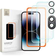 Tech-Protect Supreme Set tempered glass for iPhone 16 - transparent (3 pcs.)