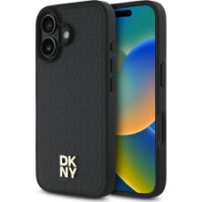 Dkny Repeat Pattern Stack Logo MagSafe iPhone 16 Case - Black