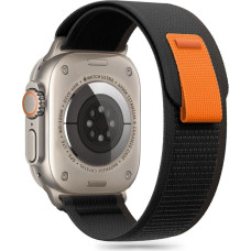 Tech-Protect Nylon Stripe for Apple Watch 6/7/8/9/10/SE/Ultra 1/2 (44/45/46/49 MM) - Black & Orange