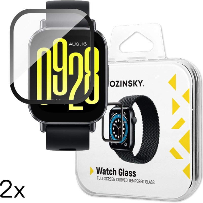 Wozinsky Full Glue Tempered Glass for Xiaomi Redmi Watch 4 (2 pcs.)