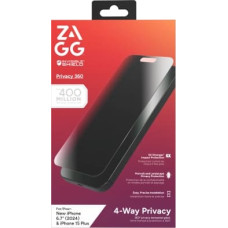 Zagg InvisibleShield Glass Elite Privacy 360 for iPhone 15 Plus / 16 Plus