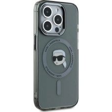 Karl Lagerfeld KLHMP15LHLSKIK iPhone 15 Pro 6.1" black/black hardcase IML Metal Karl Head MagSafe