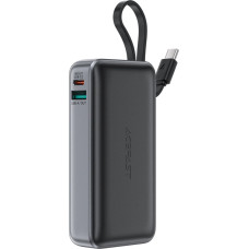 Acefast M7-10000 PD30W Powerbank with Built-in Cable - Black