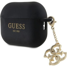 Guess GUAP2LECG4K case for AirPods Pro 2 cover - black Liquid Silicone Glitter Triangle Charm