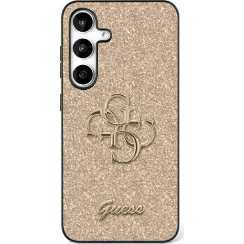 Guess Etui Guess Fixed Glitter Big 4G Metal Logo do Samsung Galaxy S25 Ultra złoty