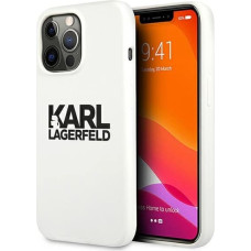 Karl Lagerfeld Silicone Stack Logo Case for iPhone 13 Pro / 13 6.1" - White