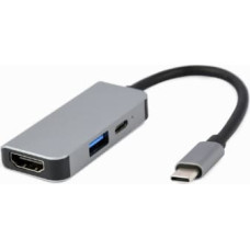 Gembird Dokstacija Gembird USB Type-C 3-in-1 Silver