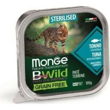 Monge BWILD Cat Sterilised Tuna with vegetables 100 g  - konservi kaķiem