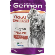 Gemon Dog pouches chunkies Adult with Salmon 100 g - konservi suņiem