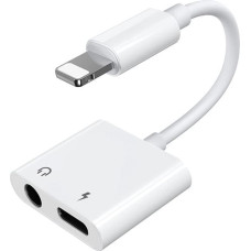 Joyroom S-Y104 headphone adapter Lightning - Lightning / mini jack 3.5mm - white