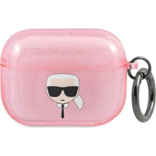 Karl Lagerfeld KLAPUKHGP AirPods Pro cover różowy/pink Glitter Karl`s Head