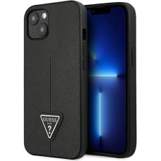 Guess GUHCP13SPSATLK iPhone 13 mini 5,4 "black / black hardcase SaffianoTriangle Logo