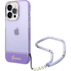 Guess GUHCP14LHGCOHU iPhone 14 Pro 6.1" purple/purple hardcase Translucent Pearl Strap