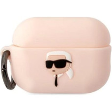 Karl Lagerfeld KLAP2RUNIKP AirPods Pro 2 cover pink/pink Silicone Karl Head 3D